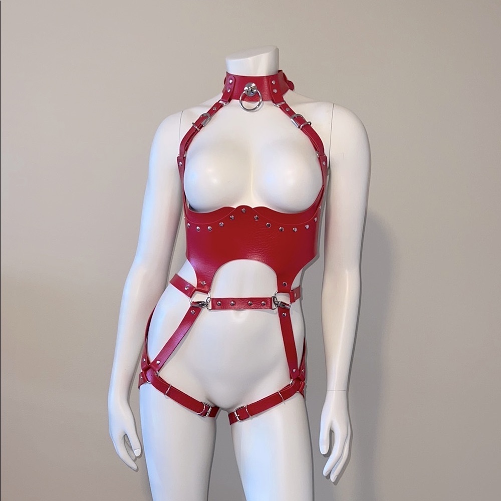 Red Harness Bodysuit
